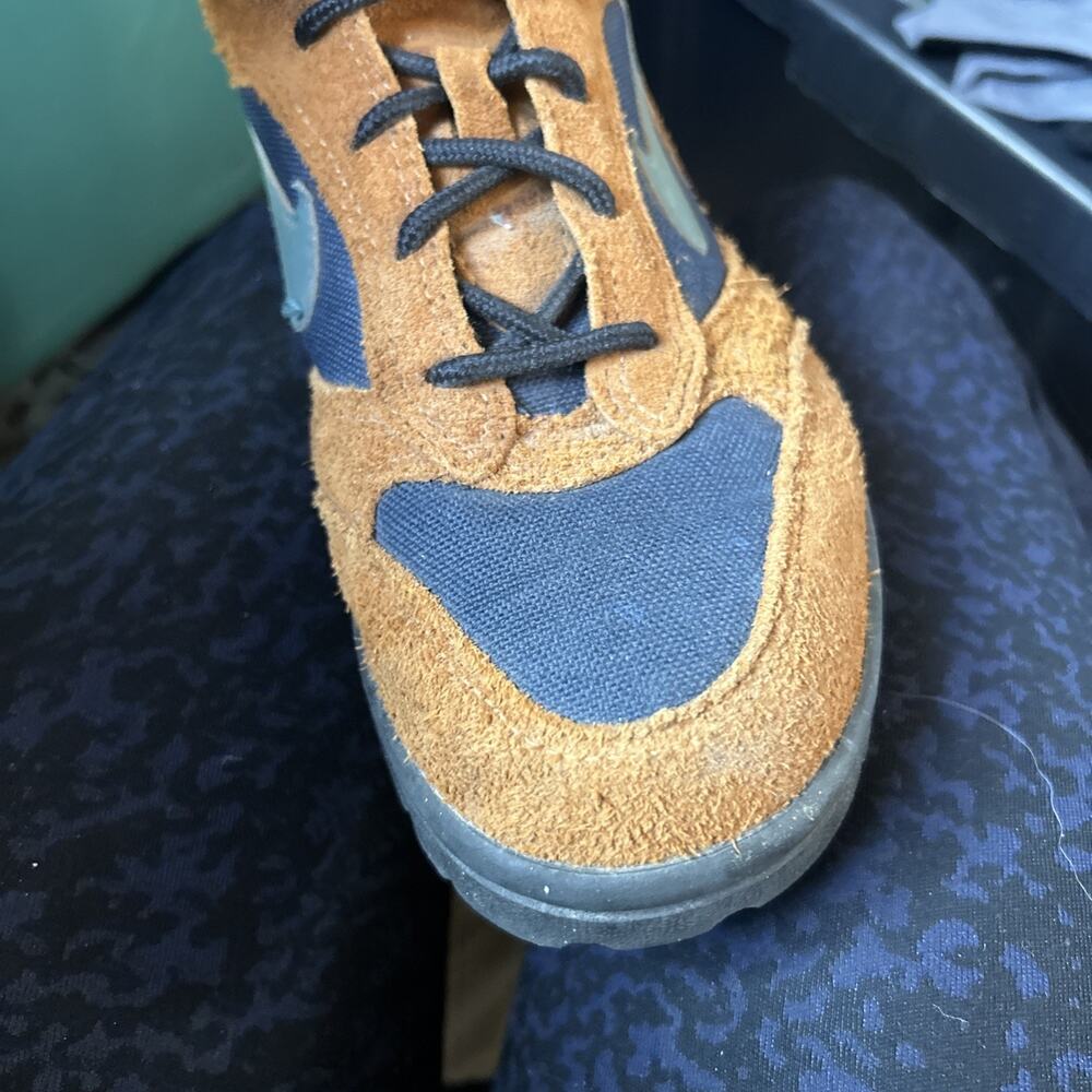 VTG 90s Nike ACG Mid Hiking Boot Burnt Sienna Navy Blue Tag Sz 7 Best Fit 6/6.5 - Picture 13 of 13